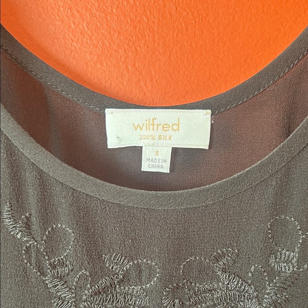 Wilfred Aritzia Long Black Sheer Silk Tank Top - Picture 4 of 13